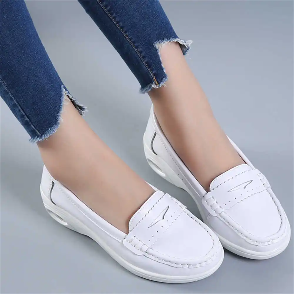Men'S Fashion Over 40 - Thick Sole Slipon White Trainers For
