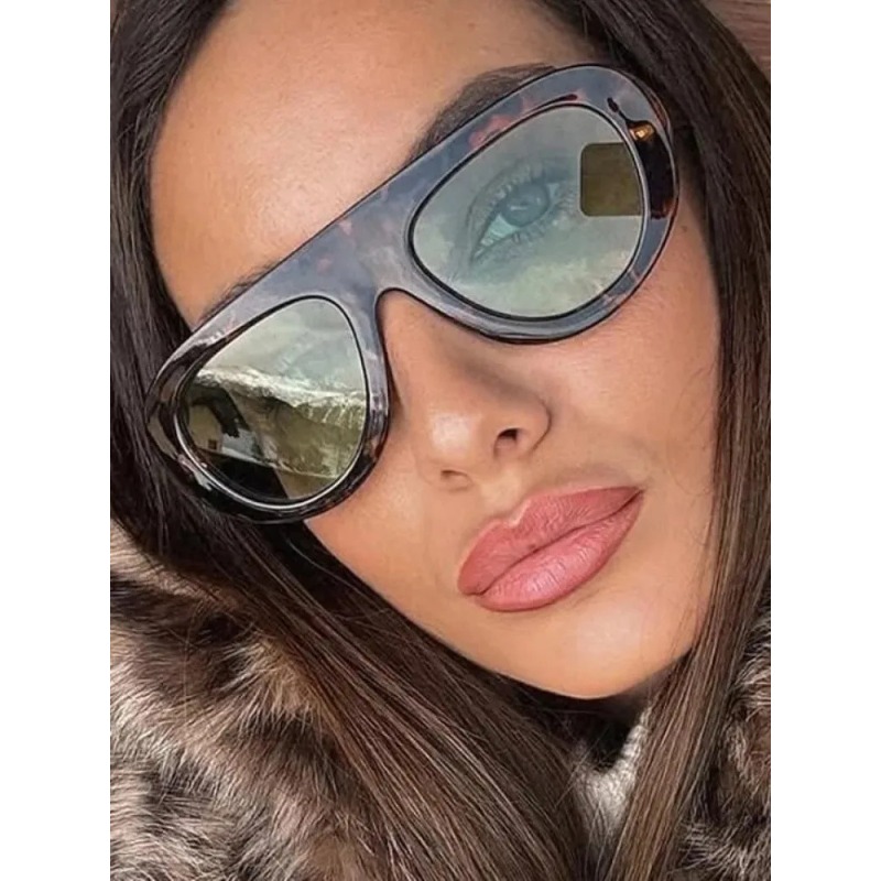 Men'S Fashion Y2K - Y2K Retro Round Sunglasses Trendy Leopard