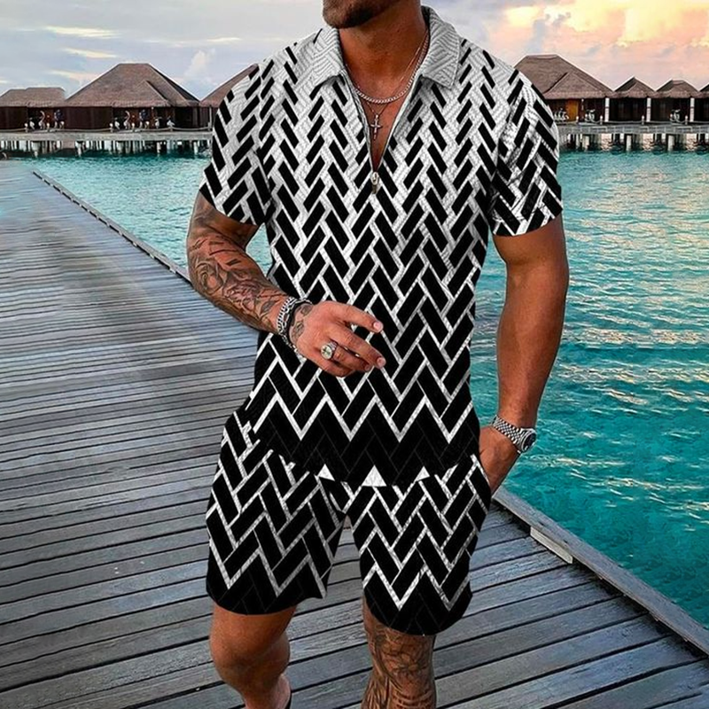 Men'S Fashion Polo - 3D Print Nationality Style Men's Short