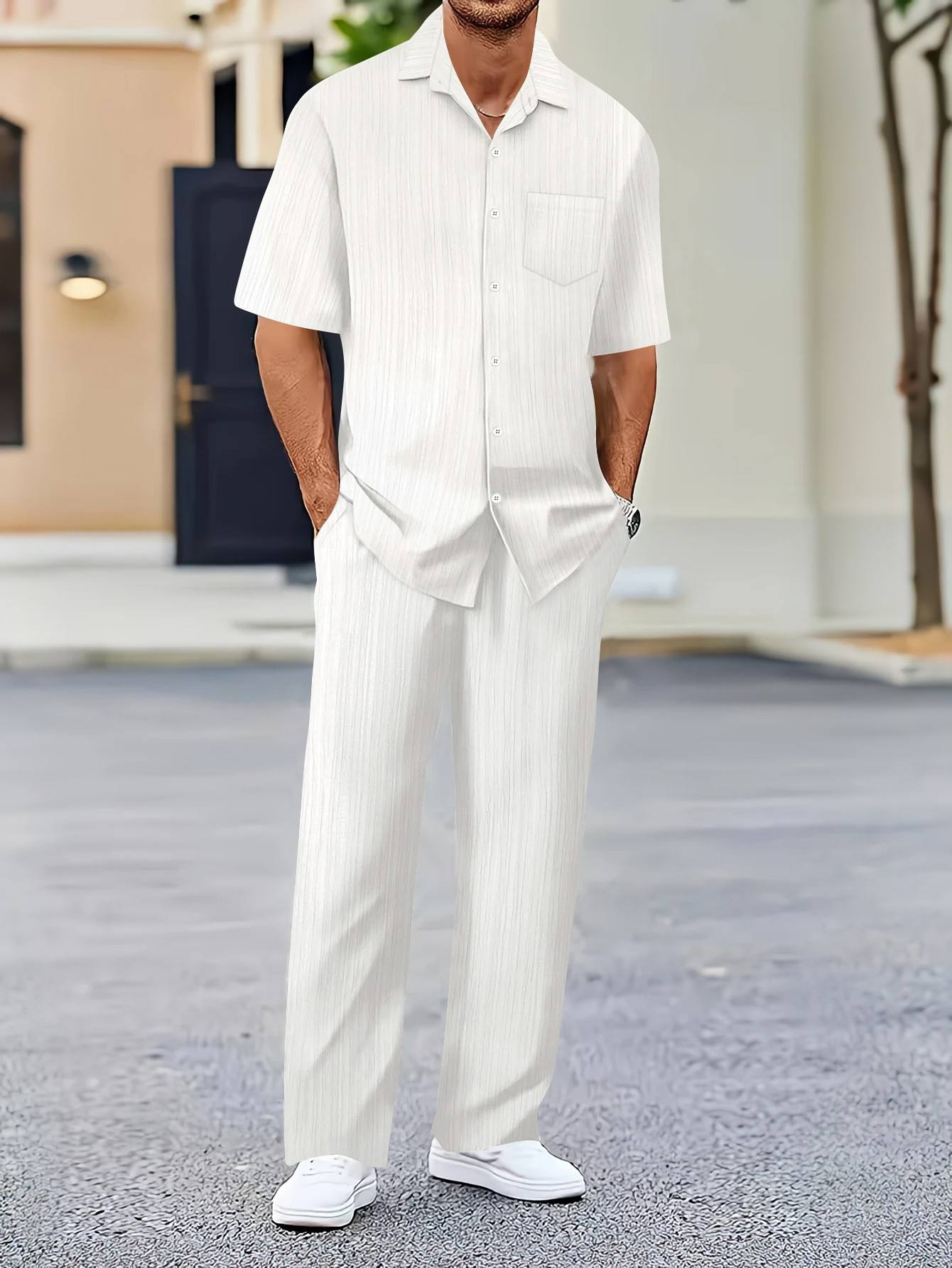 Men'S Spring Fashion - Men's Spring and Autumn Shirt Set,