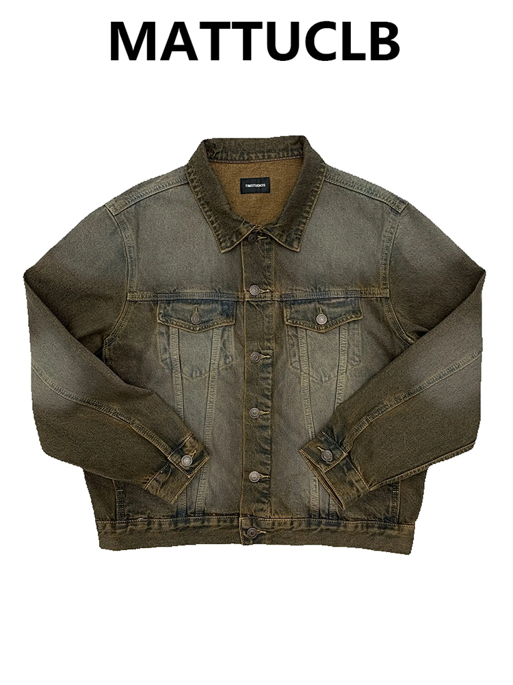 Mens Fashion Denim Jacket - 2025 Autumn Winter Women Design American