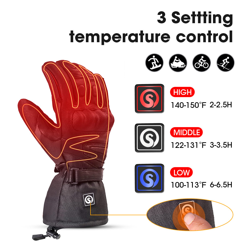 Men'S Fashion Gloves - Snow Deer Winter Electric Heated Gloves