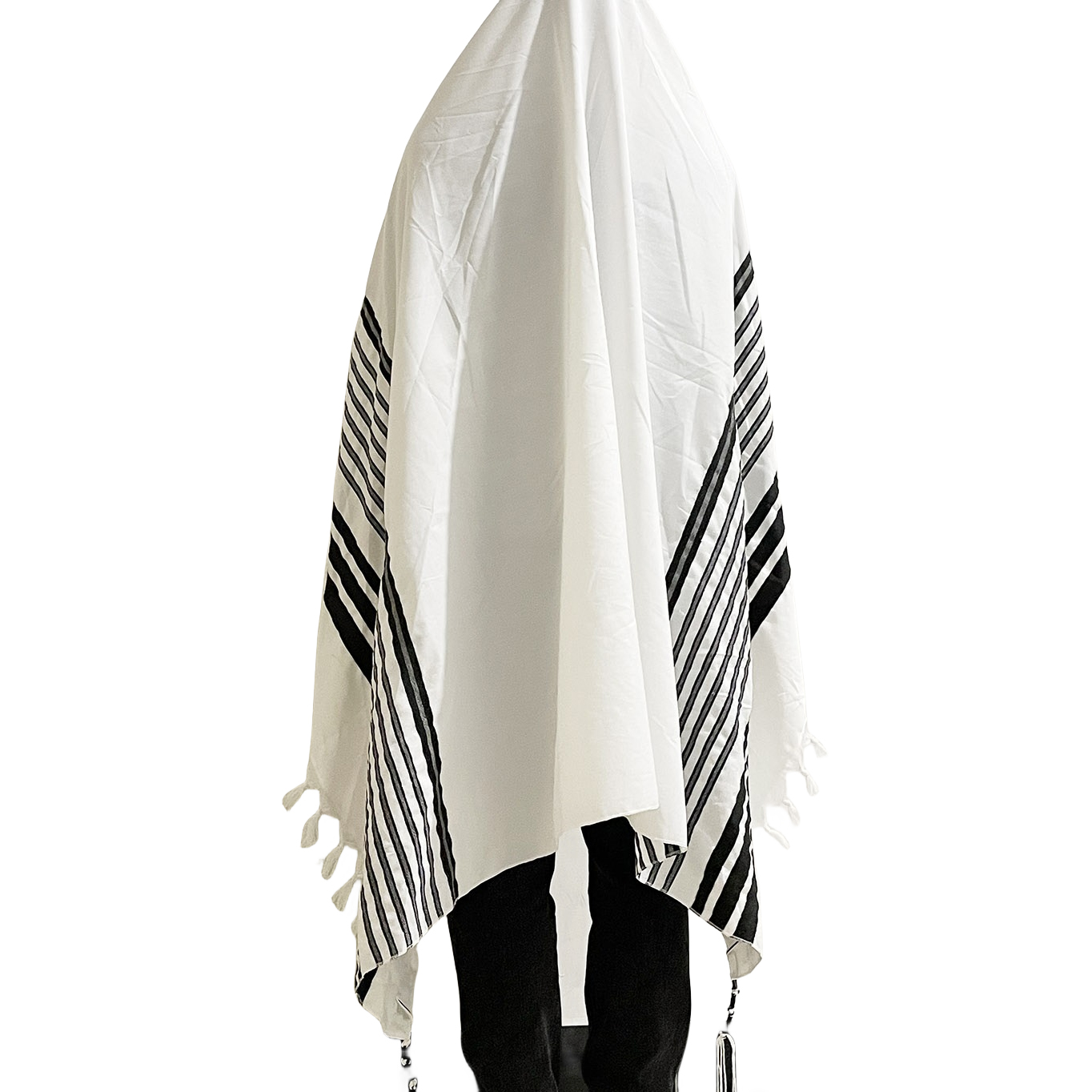 Men'S Fashion Xxl - 180x130cm Large Size Prayer Shawl Tallit