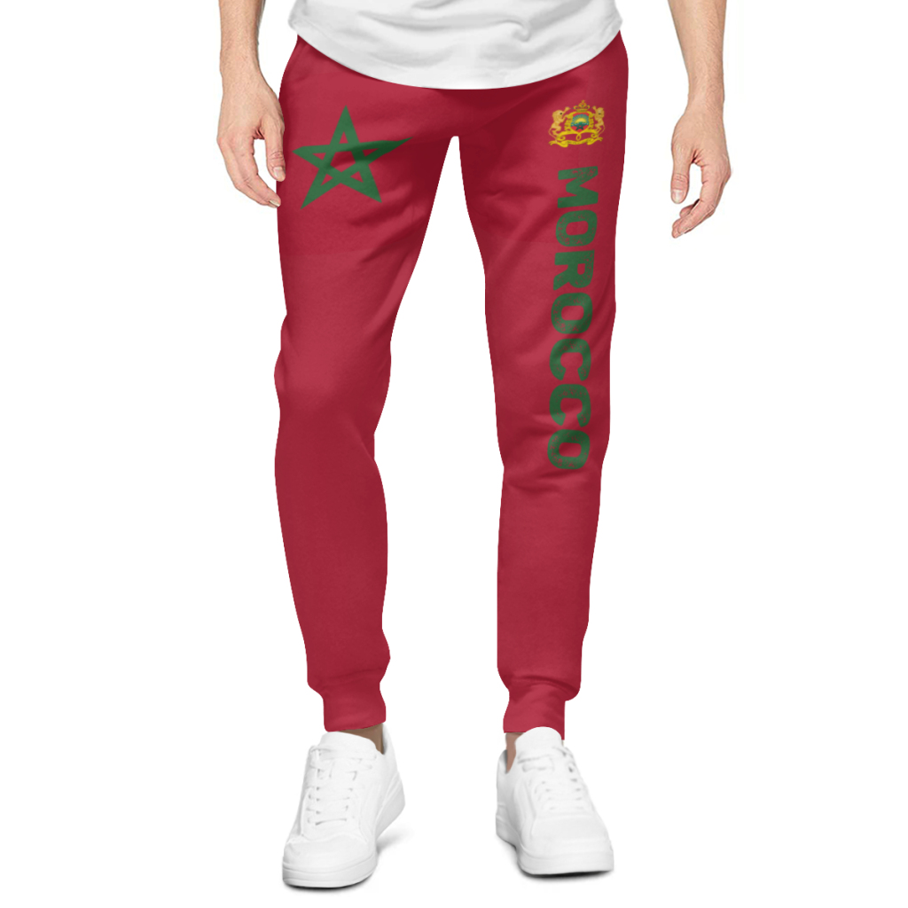 Jogger Sweatpants Men - 2025 Morocco Flag Mens Sweatpants with