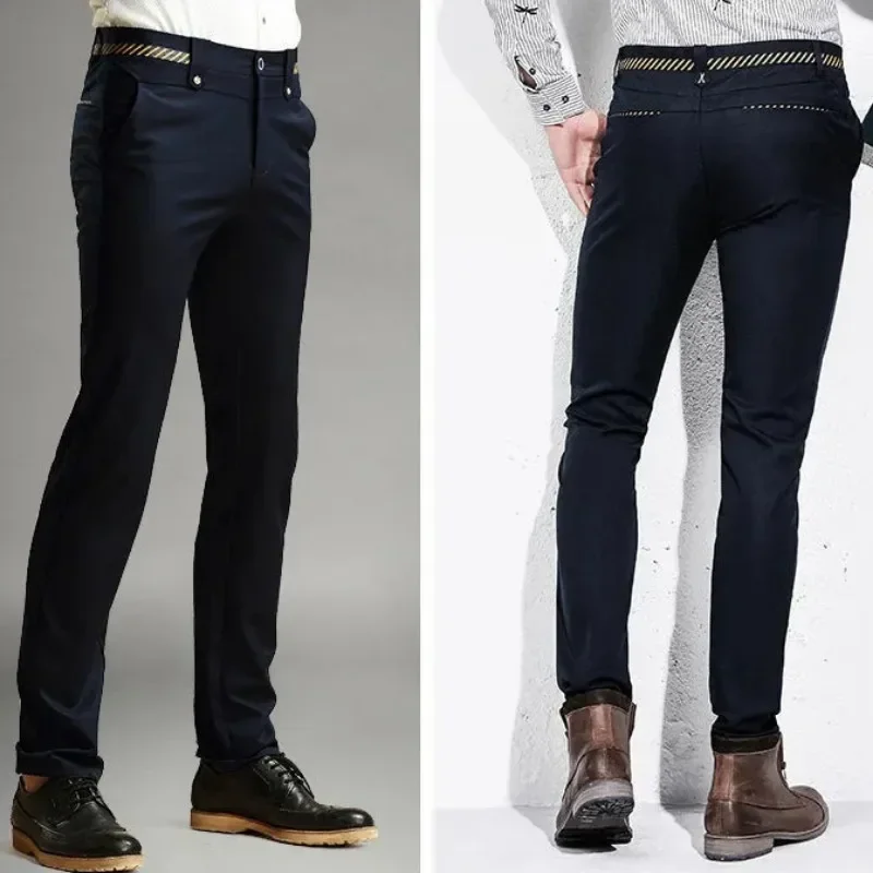 Formal Trouser Stretch - Man Suits Pants Work Stretch Elastic