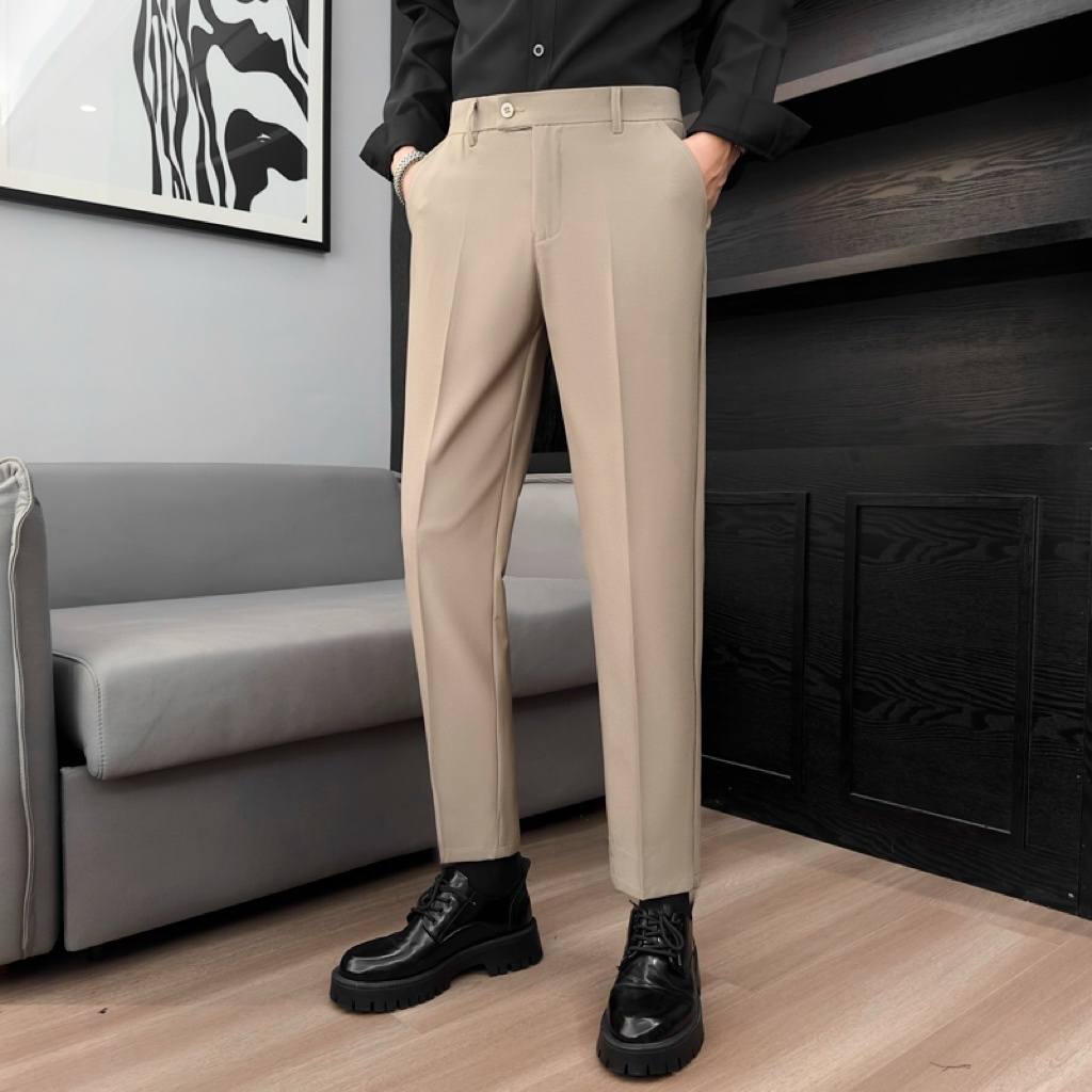 Men'S Fashion Khaki Pants - Brand Summer Casual Suit Pants Men