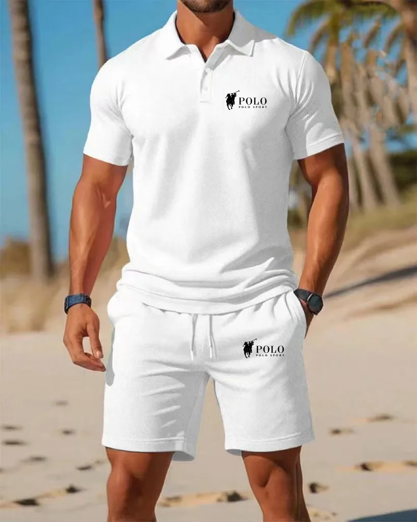 Men'S Fashion Polo - Men's Polo Shirt Set Summer Quick