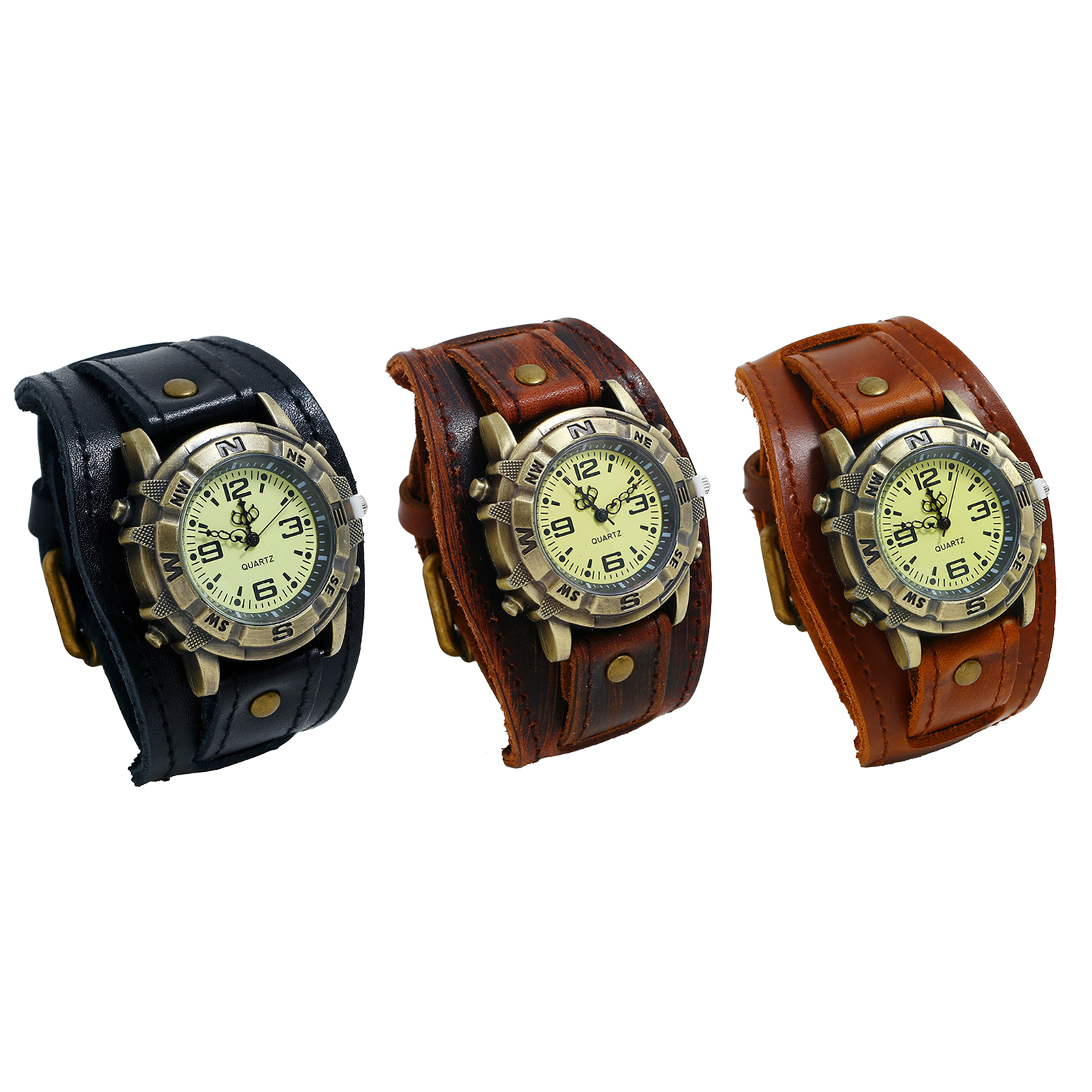 Mens Fashion In 1920 - LANCARDO Mens Steampunk Retro Genuine Leather
