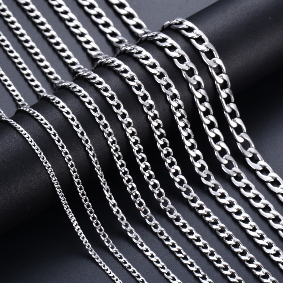 Mens Fashion In 1920 - Width 3mm/4.5mm/5mm/6mm/7mm/7.5mm Stainless Steel Curb Cuban
