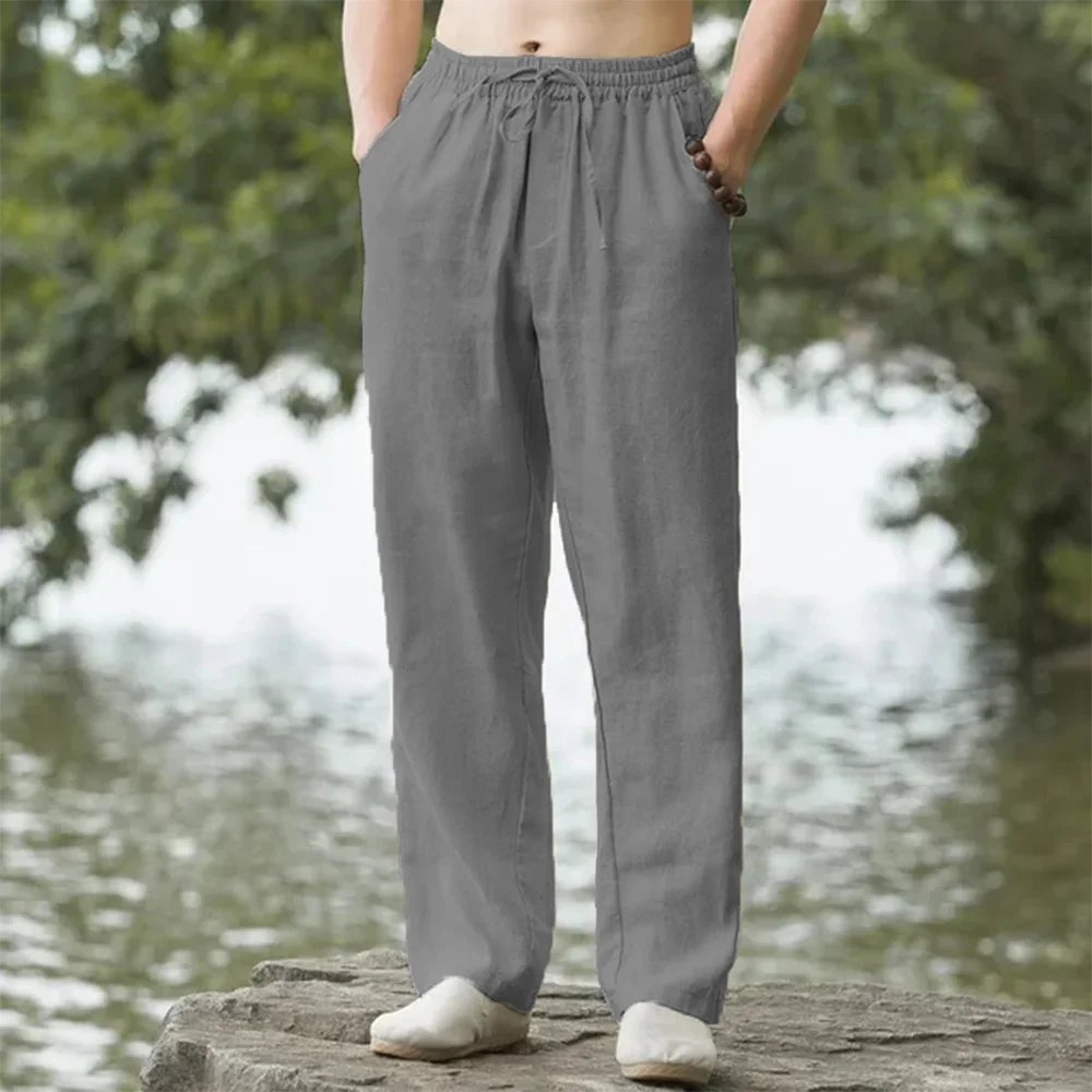 New Men's Beach Pants Joggers  - Men'S Fashion Linen Pants ulasan dan harga
