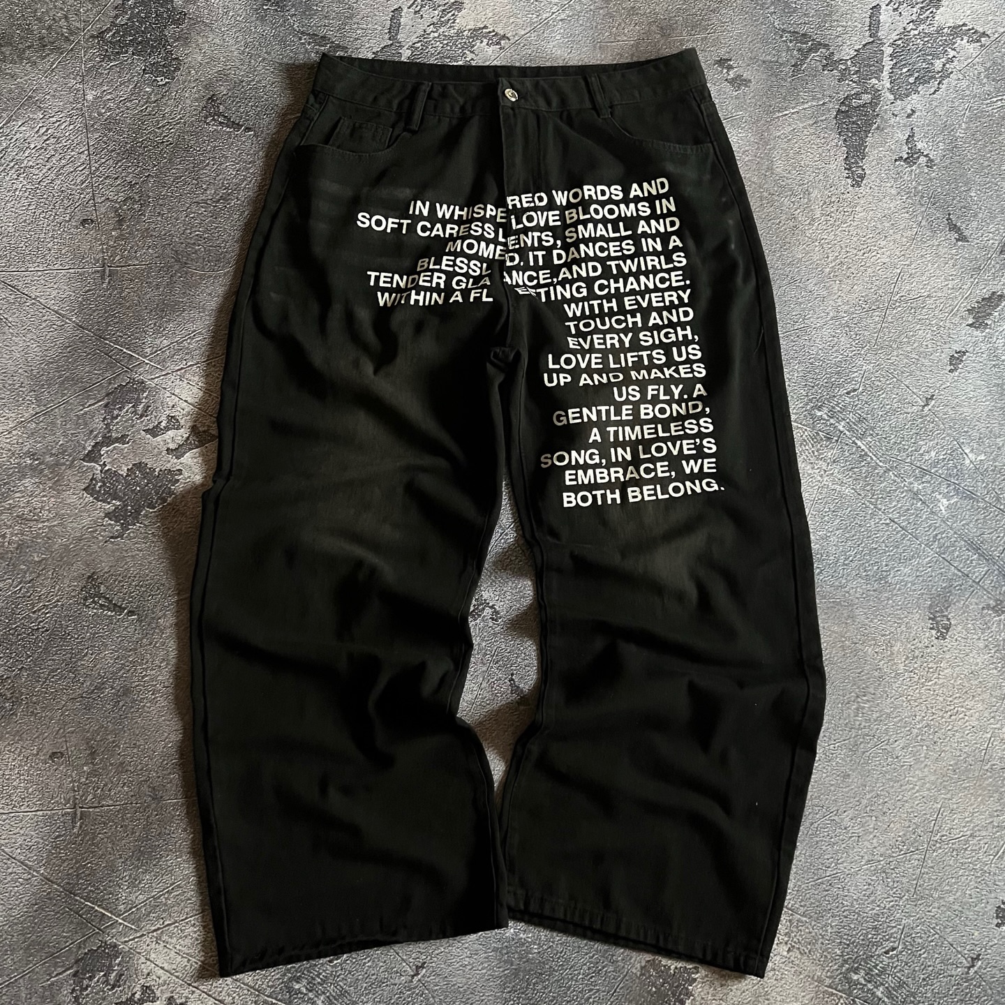 American Pattern Letter Jeans  - Men'S Fashion Y2K ulasan dan harga