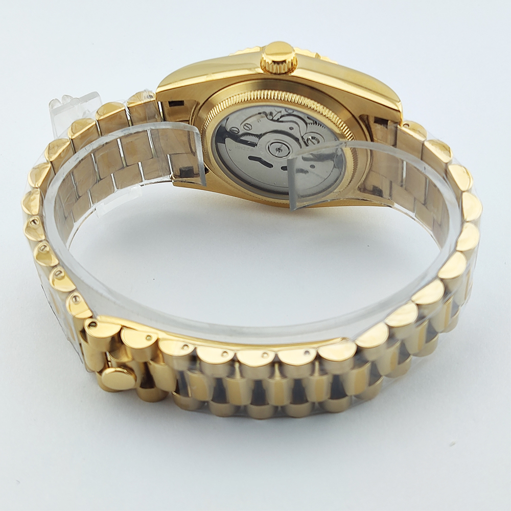 36/39mm Gold Men Watch nh35 Wa - Men'S Fashion Logo ulasan dan harga