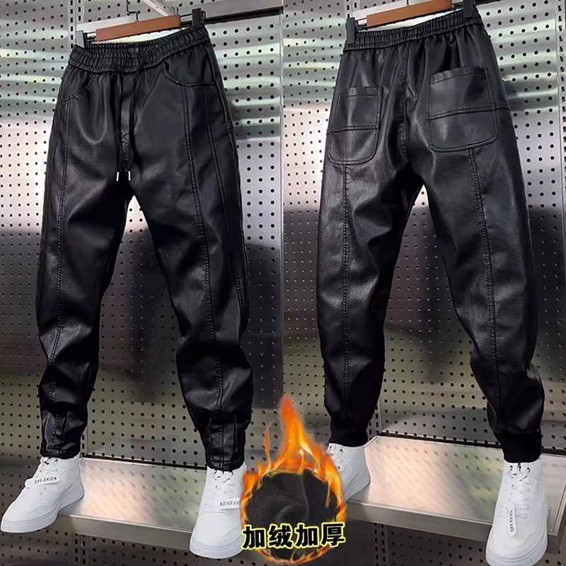 Leather Pants Men's Hip Hop Ha - Jogger Sweatpants Men ulasan dan harga