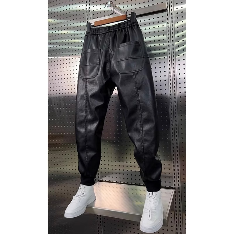 Leather Pants Men's Hip Hop Ha - Jogger Sweatpants Men ulasan dan harga
