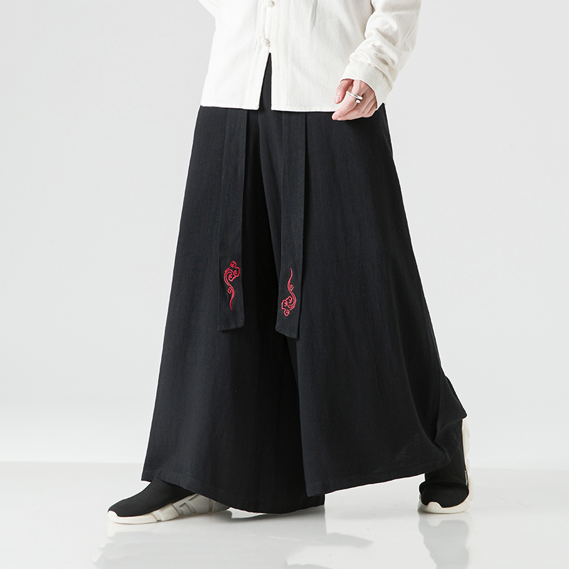 2023 Fashion Men Linen Wide Le - Men'S Fashion Linen Pants ulasan dan harga