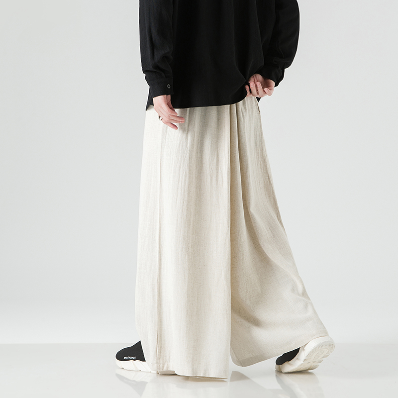 2023 Fashion Men Linen Wide Le - Men'S Fashion Linen Pants ulasan dan harga