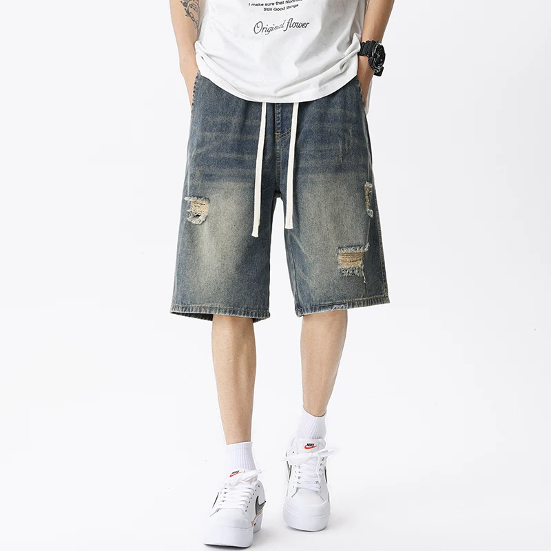 Summer Thin Denim Shorts Men's - Men'S Fashion Linen Pants ulasan dan harga