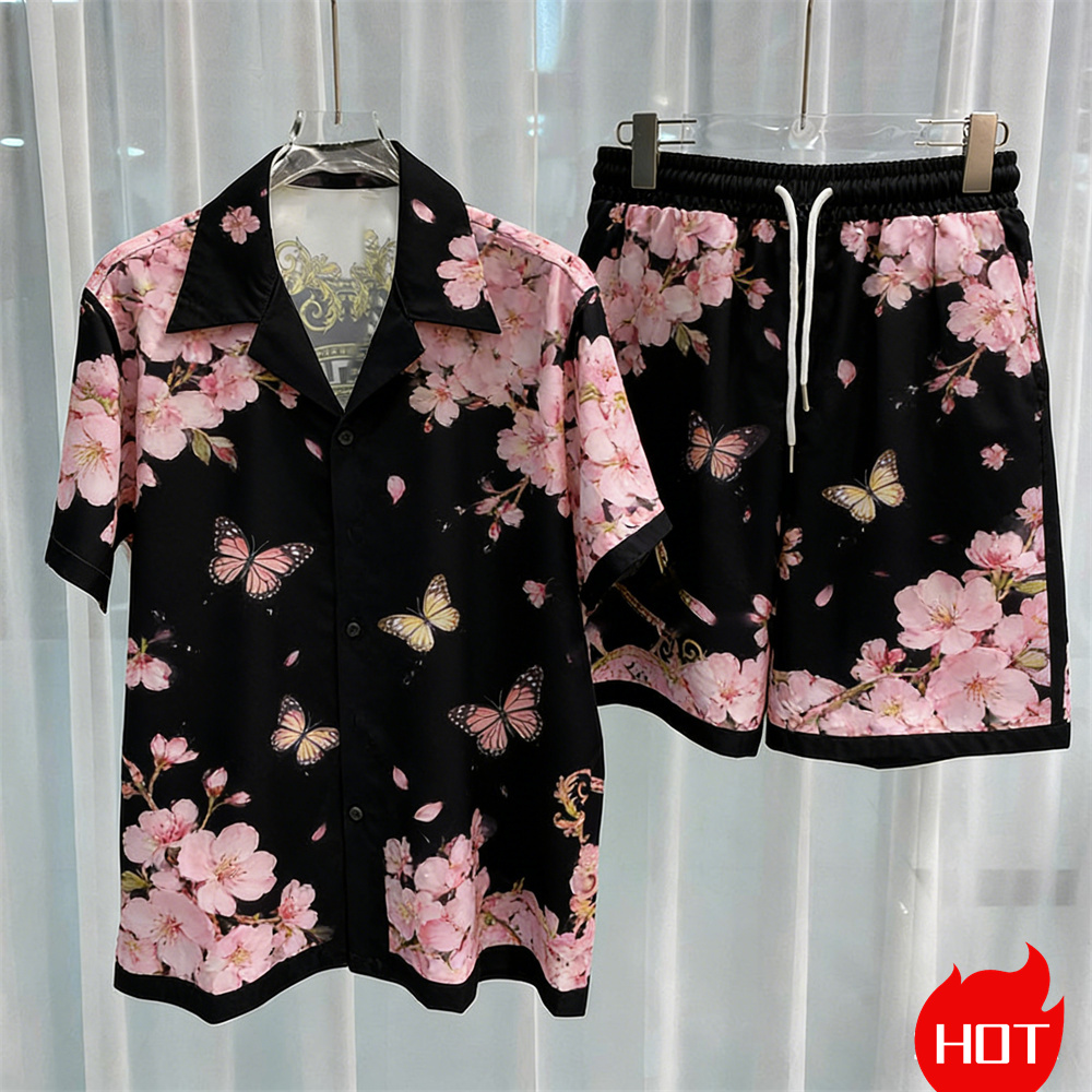 Digital printed men's set fash - Men'S Spring Fashion ulasan dan harga