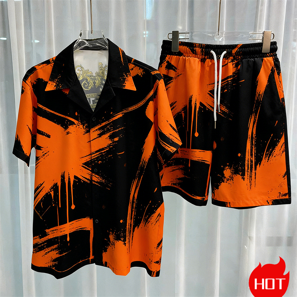 Digital printed men's set fash - Men'S Spring Fashion ulasan dan harga