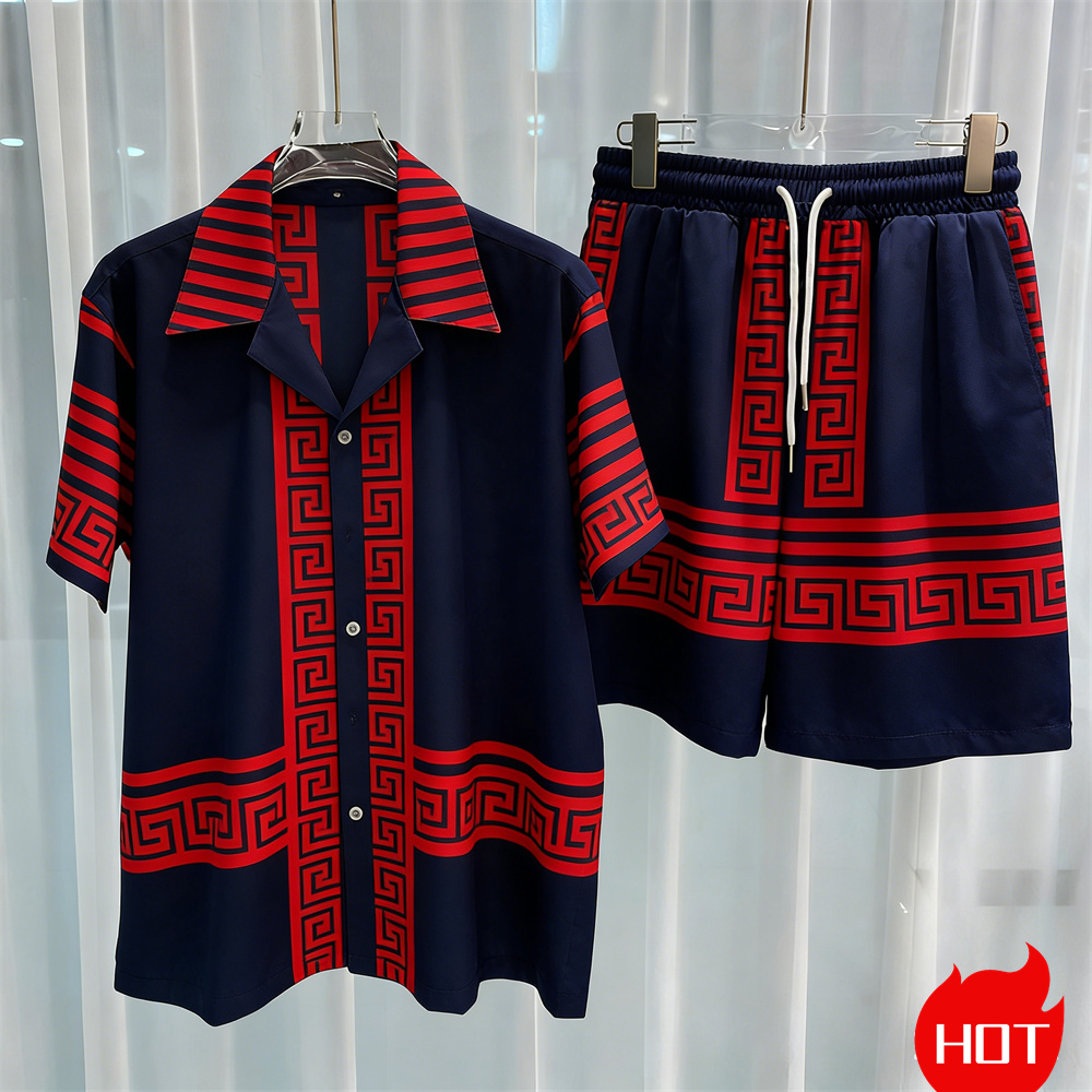 Digital printed men's set fash - Men'S Spring Fashion ulasan dan harga