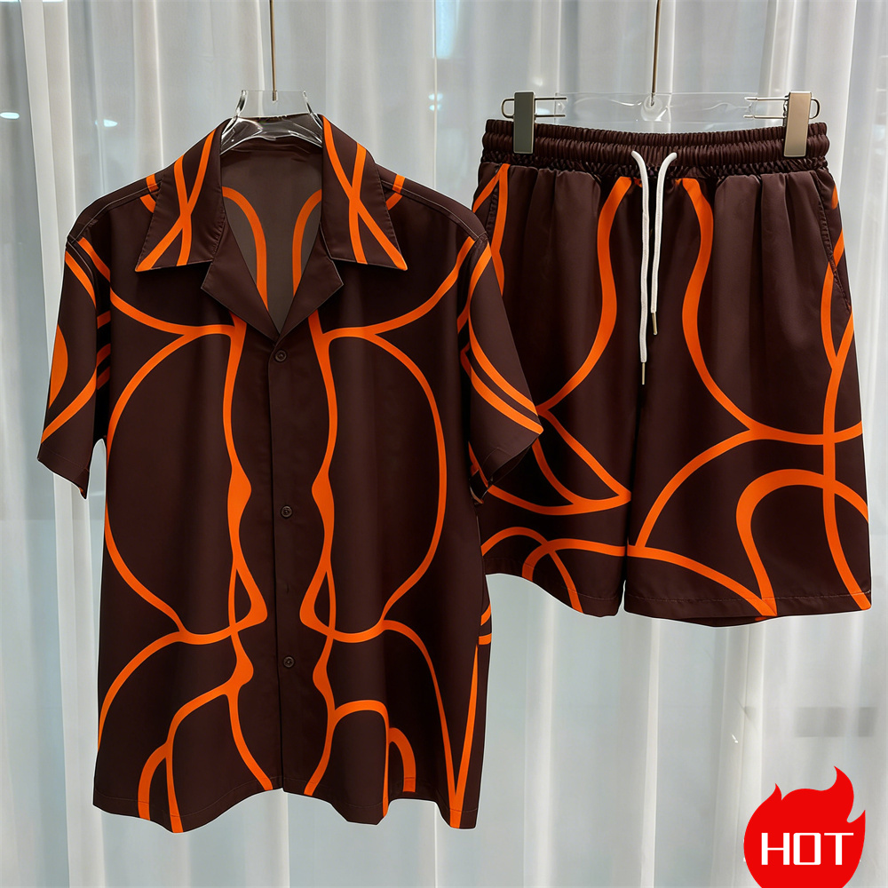 Digital printed men's set fash - Men'S Spring Fashion ulasan dan harga