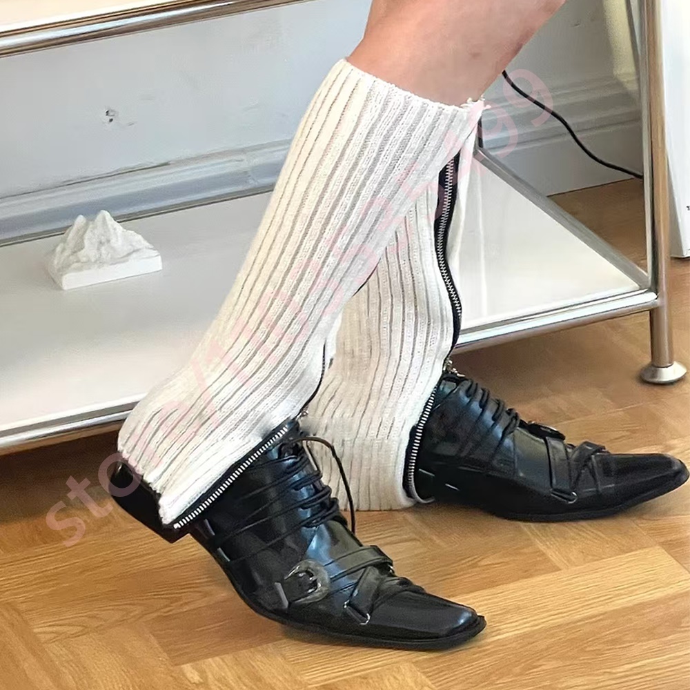 Black Pointed Toe Women's Thic - Men'S Fashion Y2K ulasan dan harga
