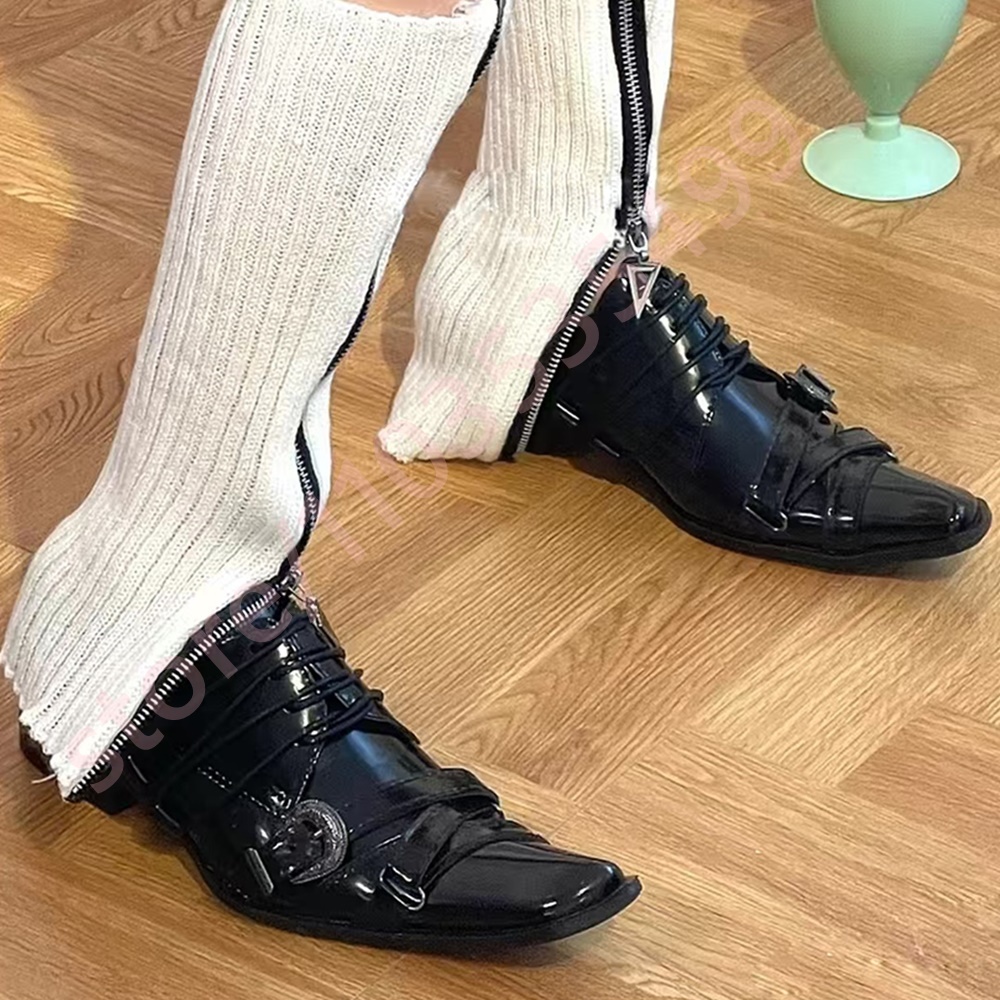 Black Pointed Toe Women's Thic - Men'S Fashion Y2K ulasan dan harga