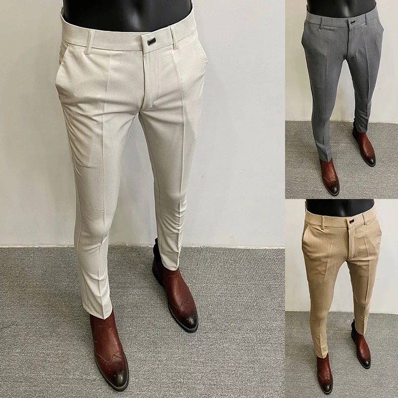 Men Suit Pants Formal Trousers - Formal Trouser Stretch ulasan dan harga