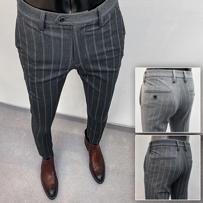 Men Suit Pants Formal Trousers - Formal Trouser Stretch ulasan dan harga