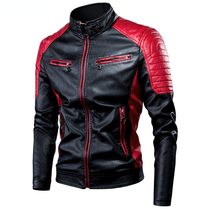Men Motorcycle Leather Jacket  - Mens Fashion Bomber Jacket ulasan dan harga