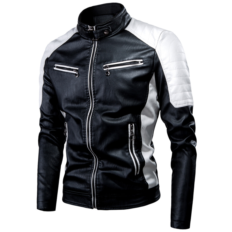Men Motorcycle Leather Jacket  - Mens Fashion Bomber Jacket ulasan dan harga
