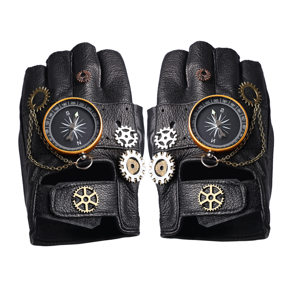 Steampunk PU Leather Fingerles - Men'S Fashion Gloves ulasan dan harga