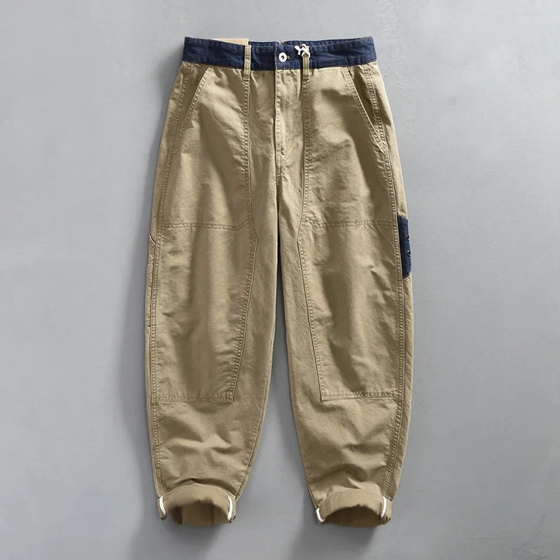Japanese Fashion Men Cargo Pan - Men'S Fashion Khaki Pants ulasan dan harga