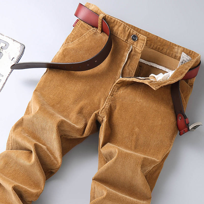 Cotton Corduroy Casual Pants M - Men'S Fashion Khaki Pants ulasan dan harga