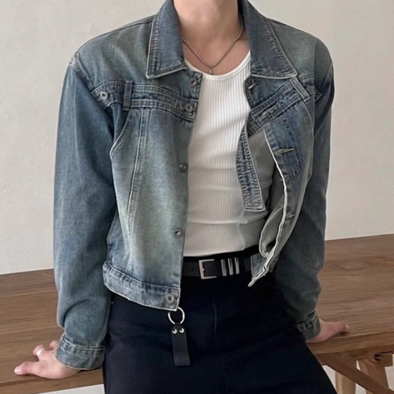 Fashion Retro Denim Jackets Me - Mens Fashion Denim Jacket ulasan dan harga
