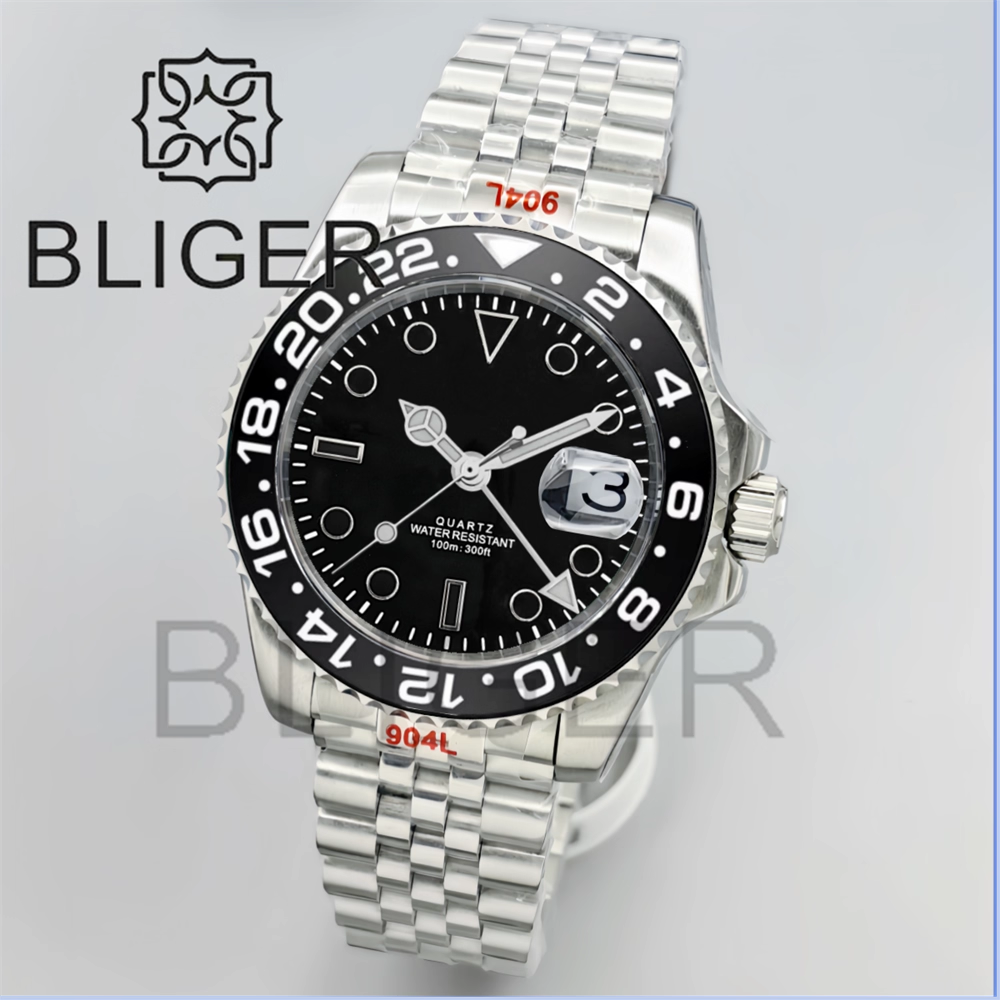 BLIGER 40mm GMT Men's Watches  - Men'S Fashion Logo ulasan dan harga