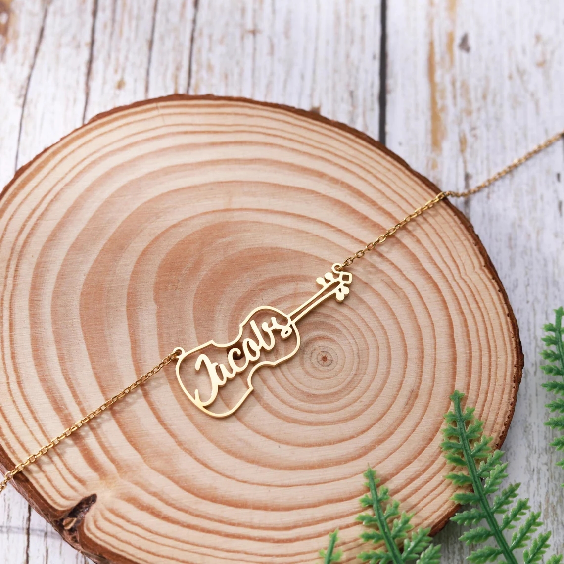 Customized Name Guitar Pendant - Men'S Fashion Jewelry Bracelets ulasan dan harga