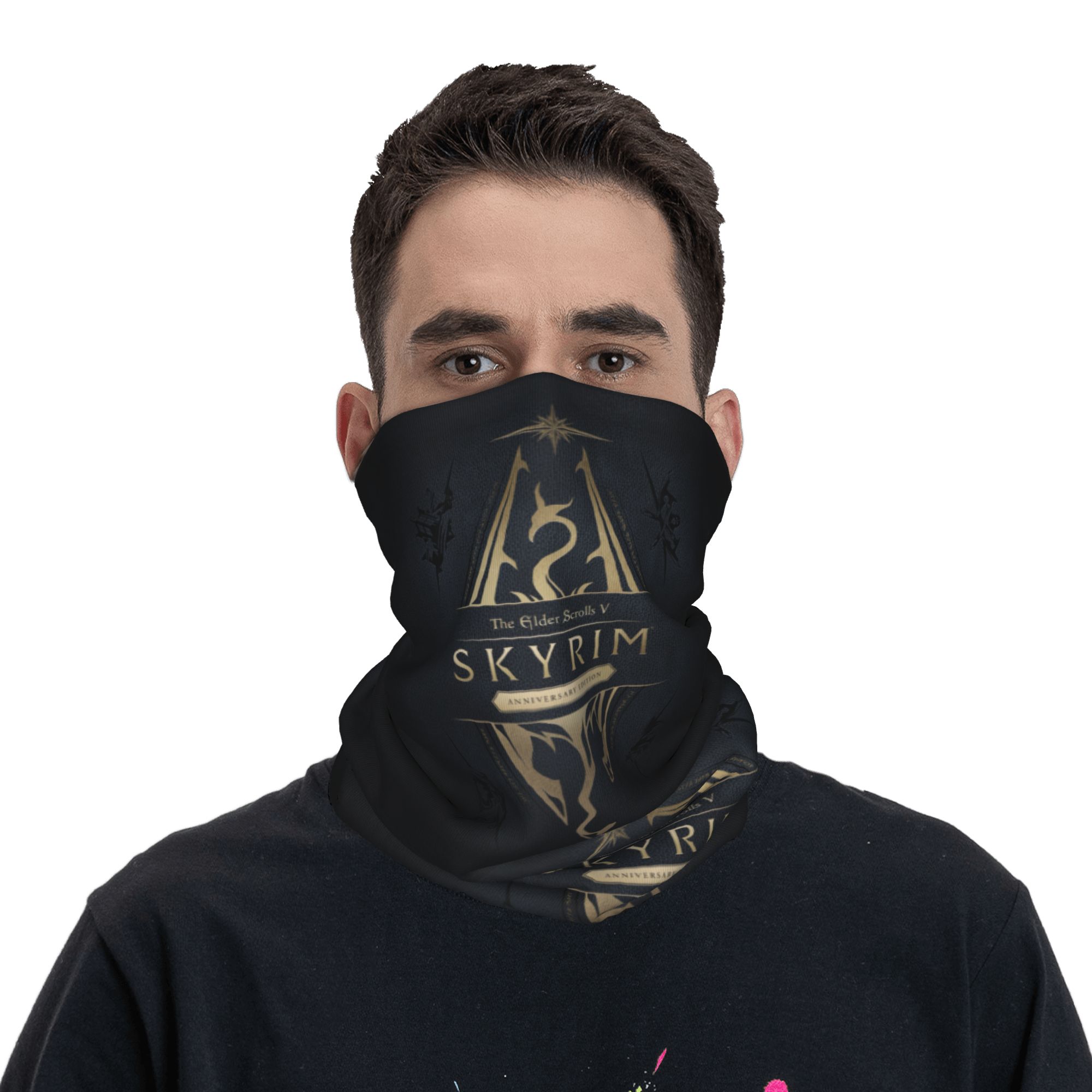 Custom Skyrim Logo Bandana Win - Men'S Fashion Logo ulasan dan harga