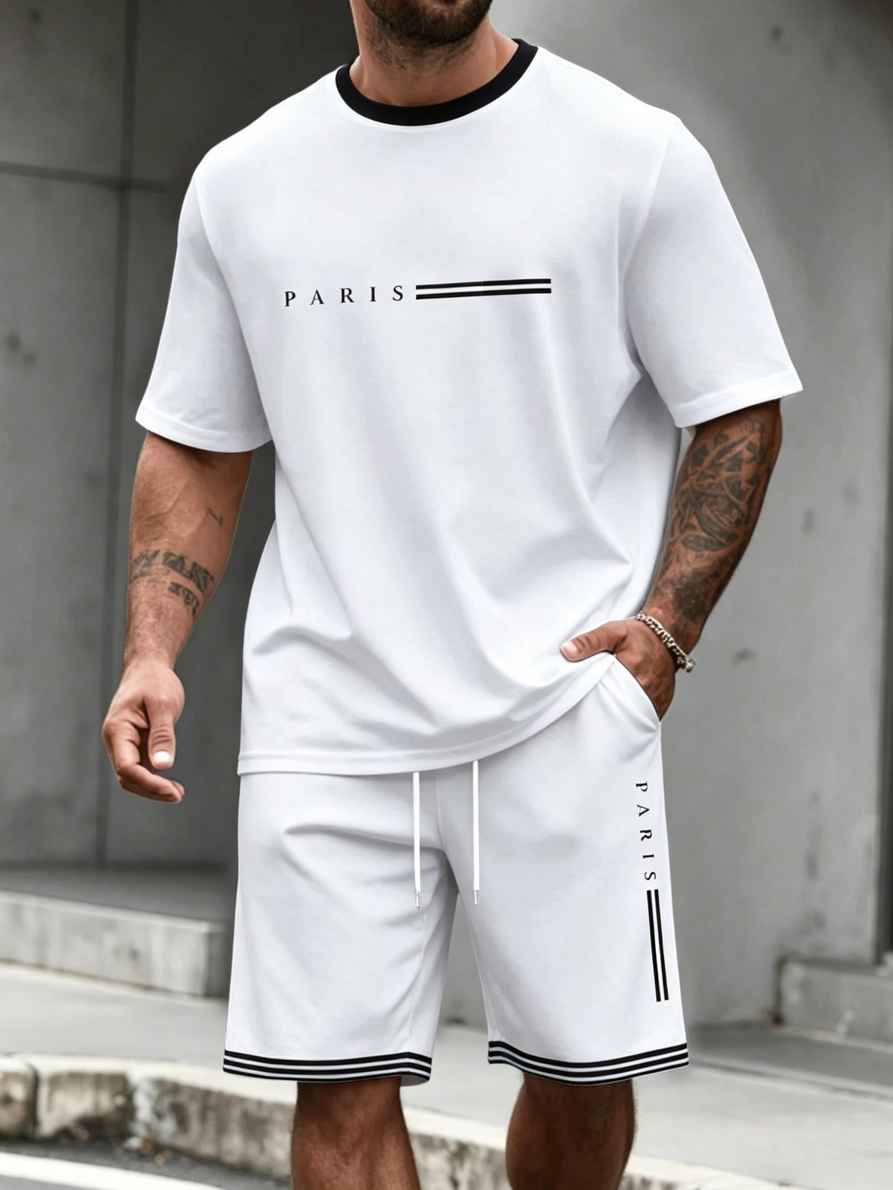 Men's Tracksuit 2 Piece ​O-nec - Men'S Fashion Undershirt ulasan dan harga