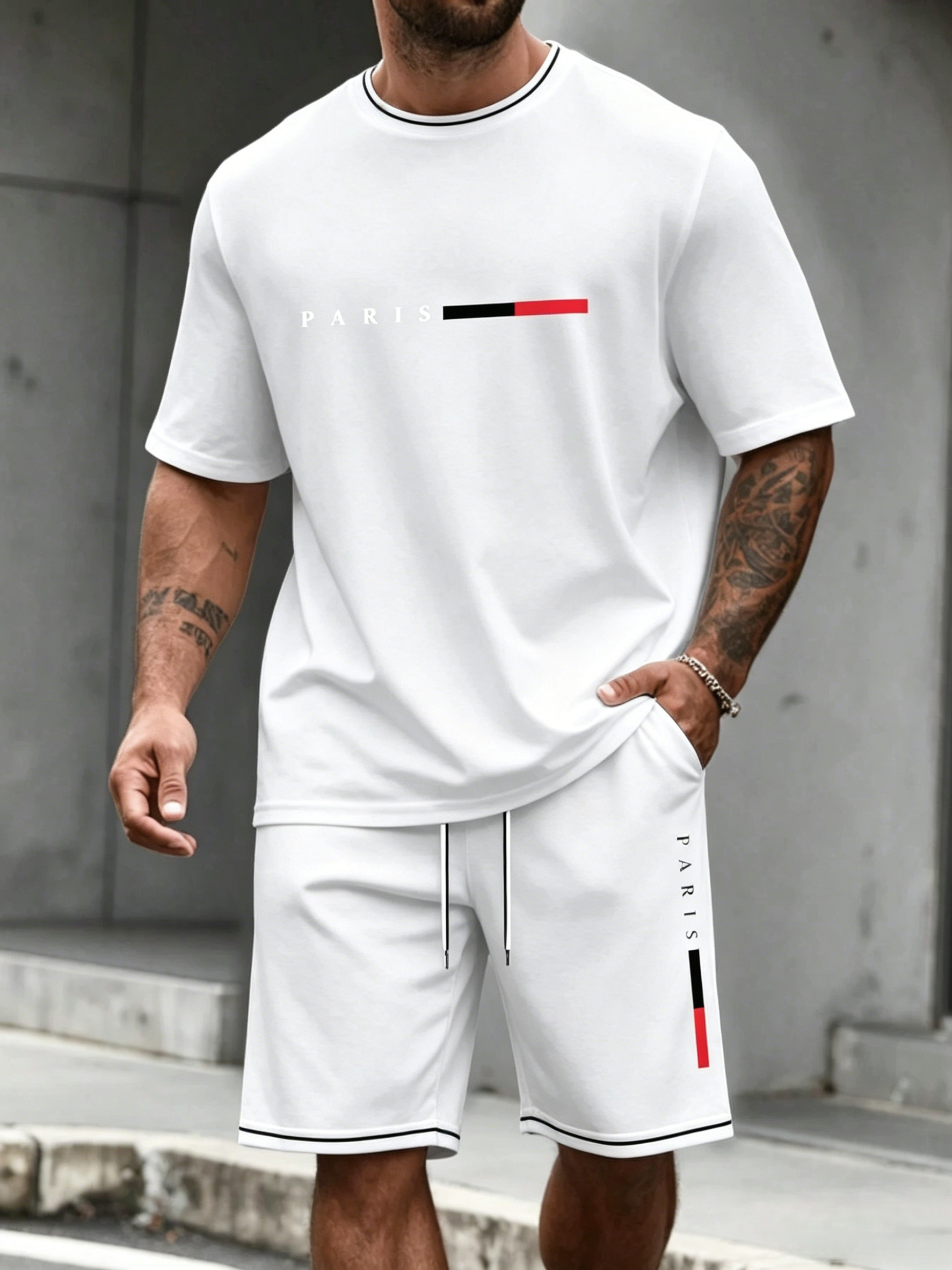 Men's Tracksuit 2 Piece ​O-nec - Men'S Fashion Undershirt ulasan dan harga