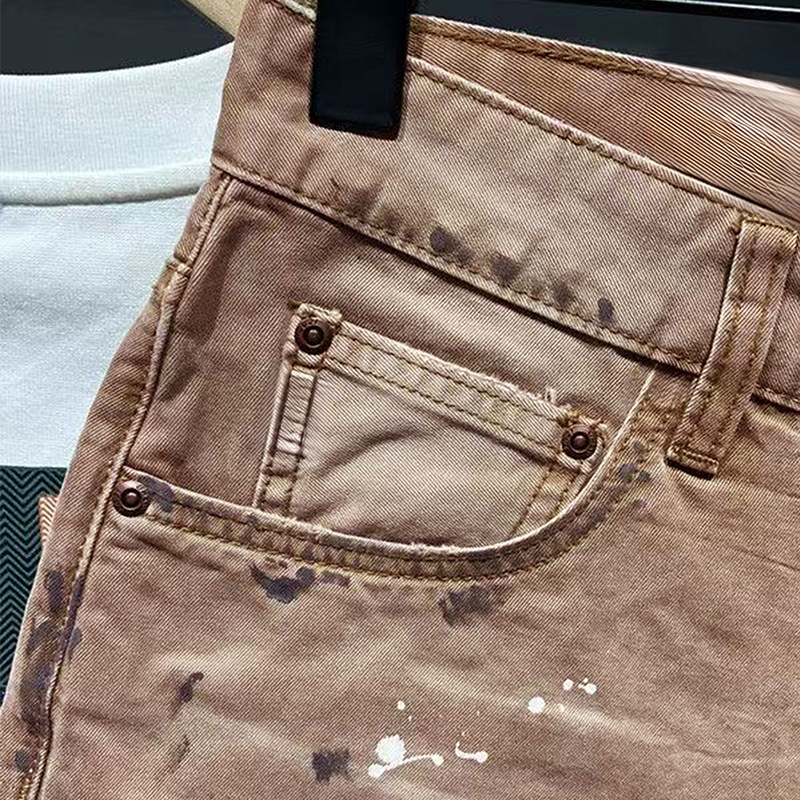 Hip-Hop Streetwear Men's Denim - Men'S Fashion Linen Pants ulasan dan harga
