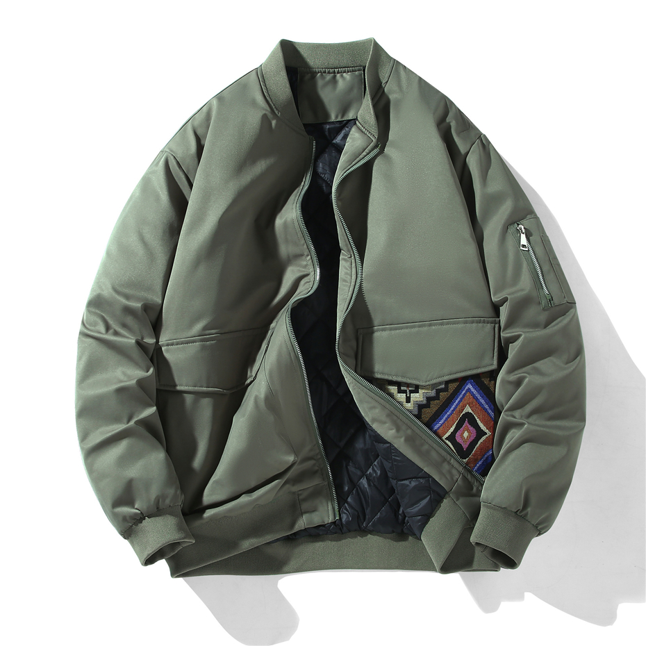 Thick Baseball Jacket Men Wint - Mens Fashion Bomber Jacket ulasan dan harga