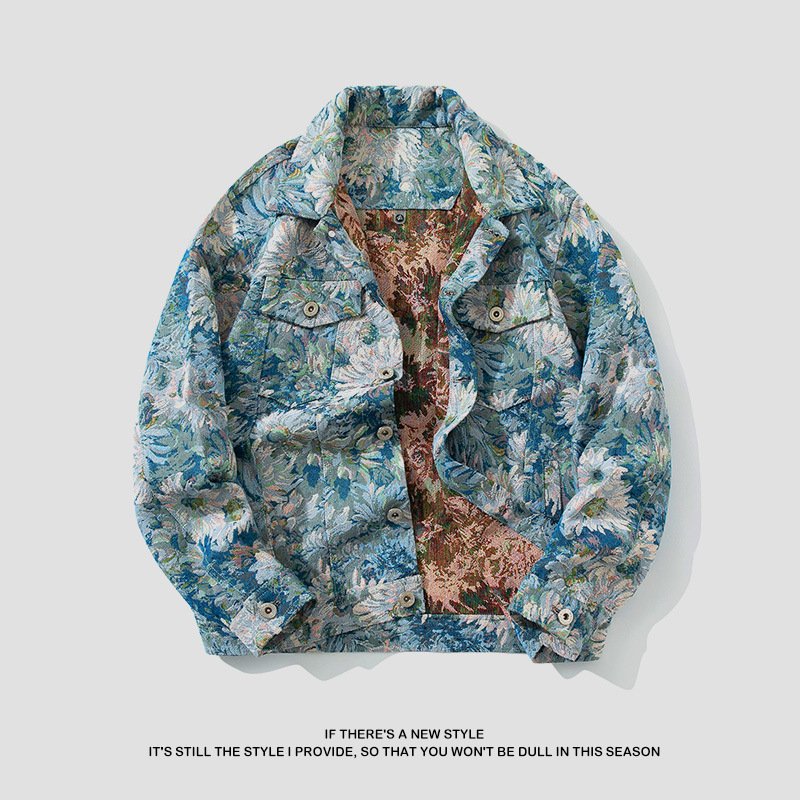 Streetwear Plus Size 4XL Embro - Mens Fashion Denim Jacket ulasan dan harga