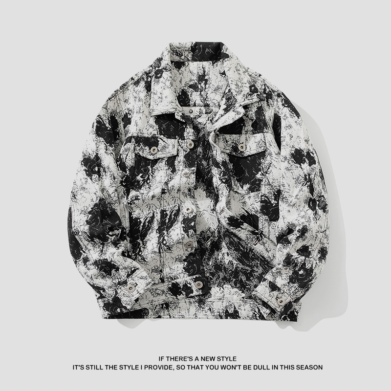 Streetwear Plus Size 4XL Embro - Mens Fashion Denim Jacket ulasan dan harga