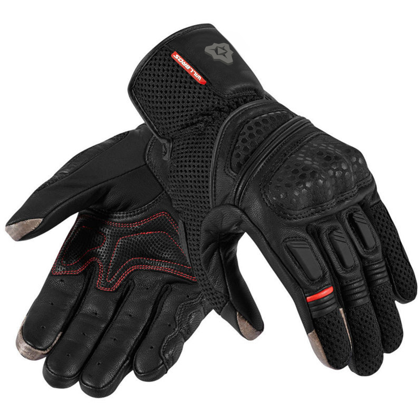 Motorcycle Leather Gloves Blac - Men'S Fashion Gloves ulasan dan harga