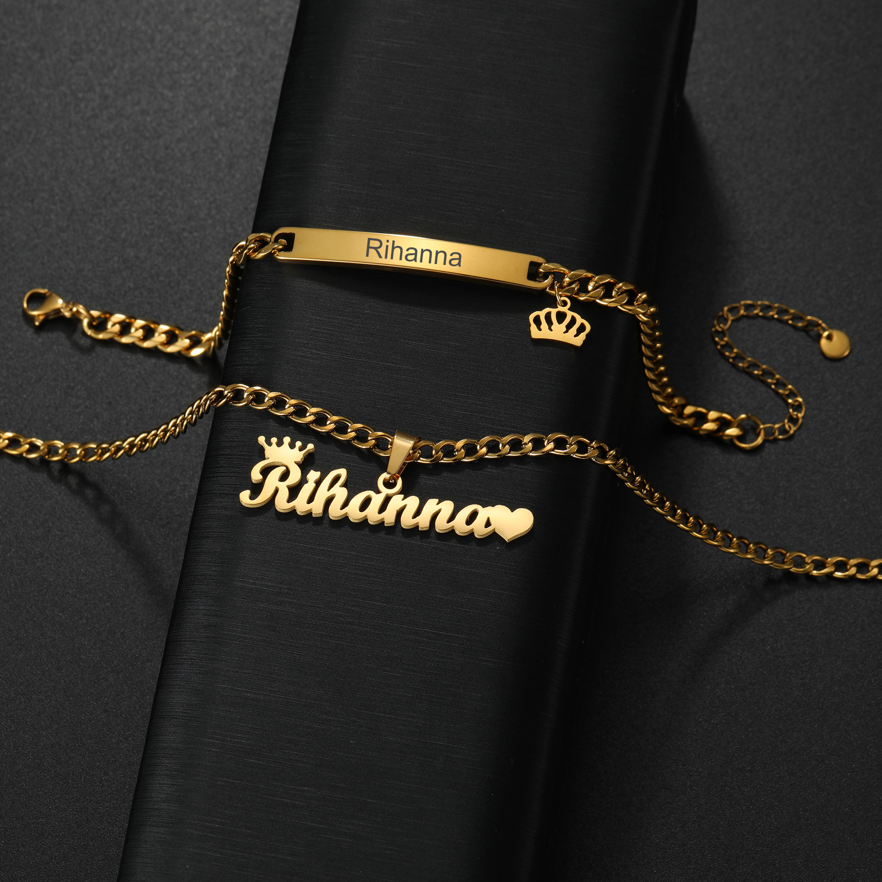 Customized Name Necklace Brace - Men'S Fashion Jewelry Bracelets ulasan dan harga