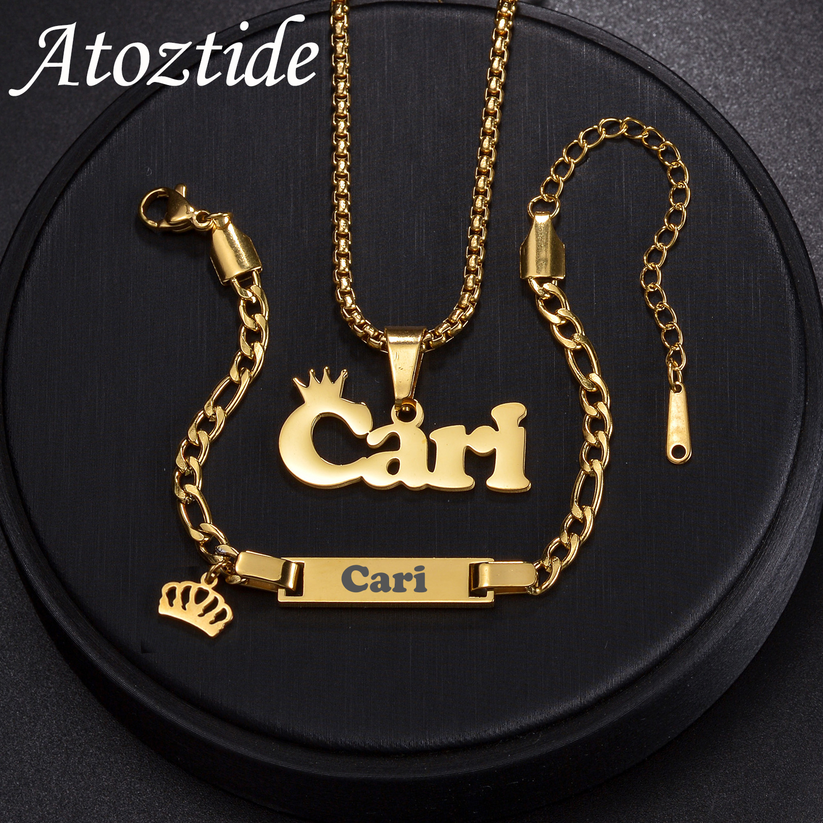 Atoztide Personalized Custom N - Men'S Fashion Jewelry Bracelets ulasan dan harga