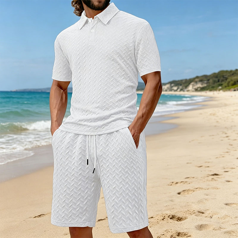 Men's summer lapel jacquard th - Men'S Fashion Polo ulasan dan harga