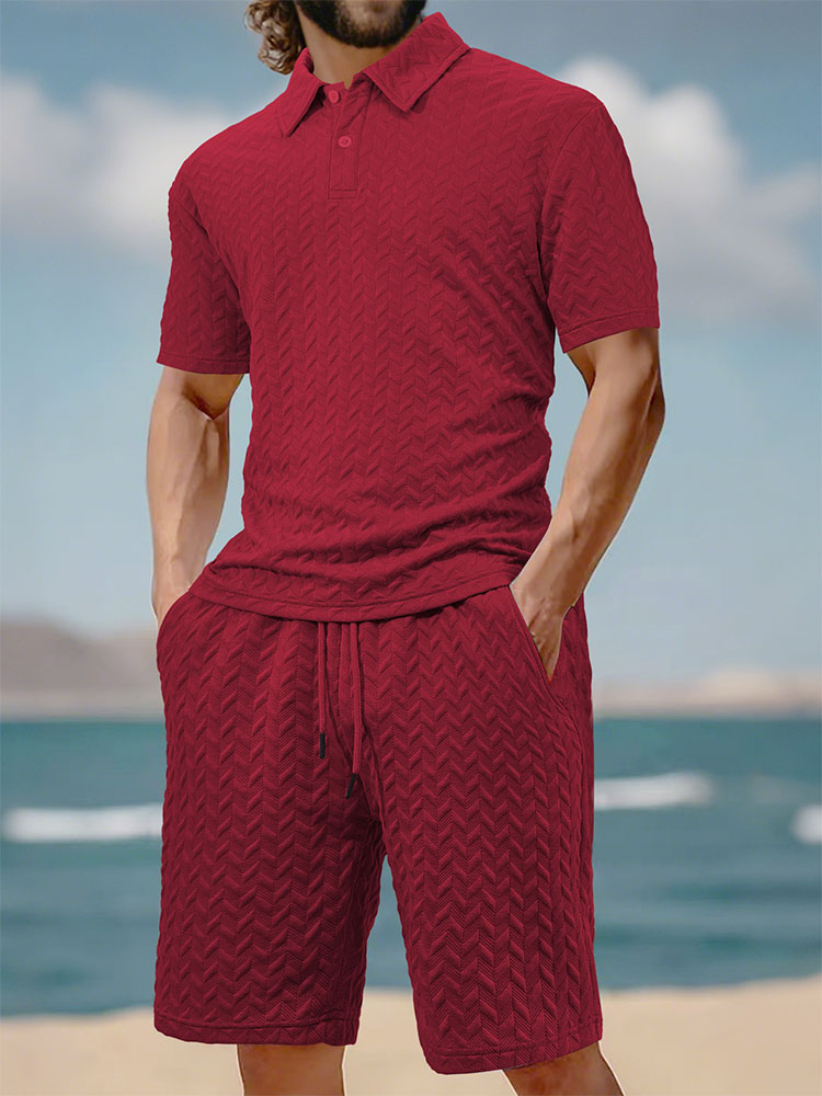 Men's summer lapel jacquard th - Men'S Fashion Polo ulasan dan harga