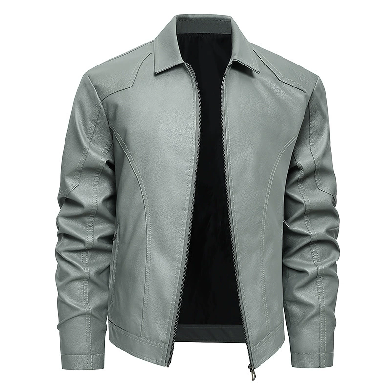 Men's Autumn Winter Coats Pu L - Mens Fashion Bomber Jacket ulasan dan harga